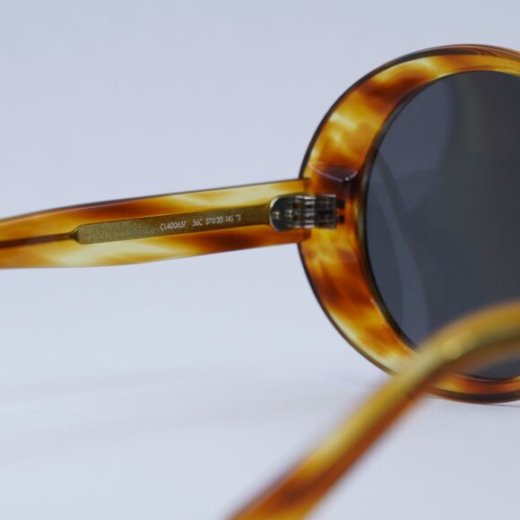 🕶️ New Celine CL40065F 56C Sunglasses - Shiny Havana Frame, Silver Lenses - Picture 7 of 10